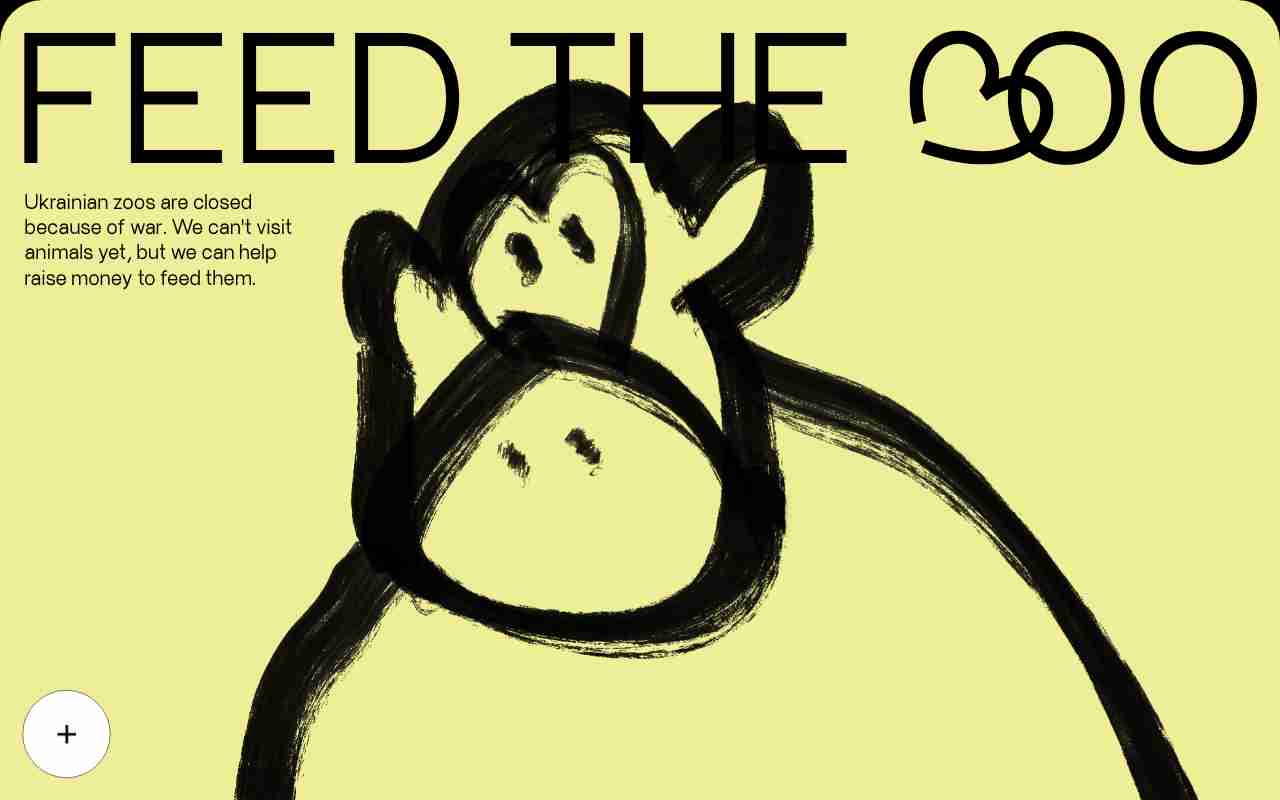 Screenshot of FEED THE 3OO website.