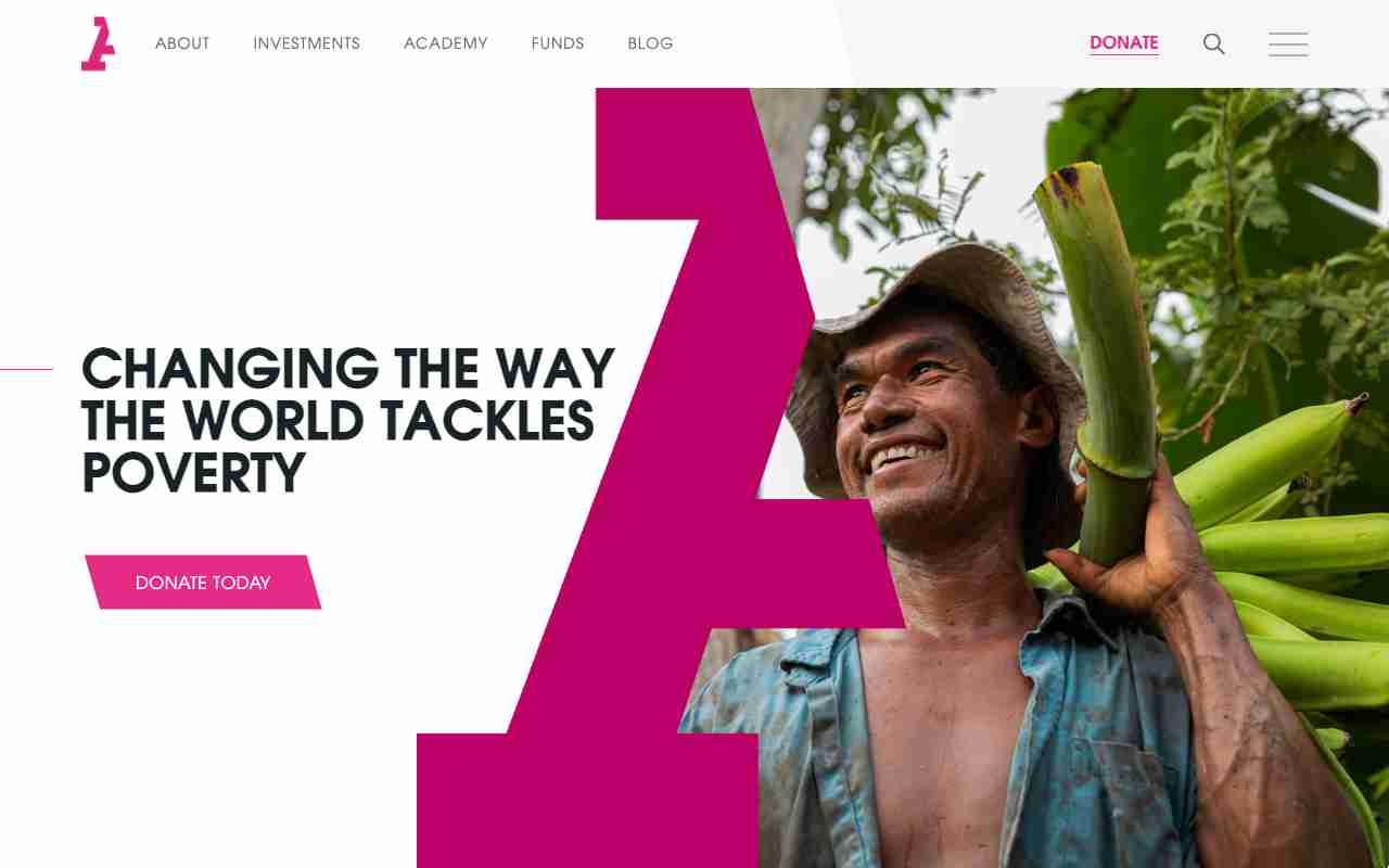 Screenshot of Acumen website.