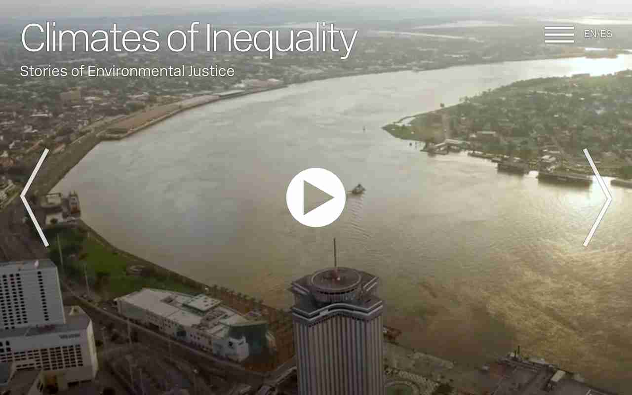 Screenshot of Climates of Inequality website.