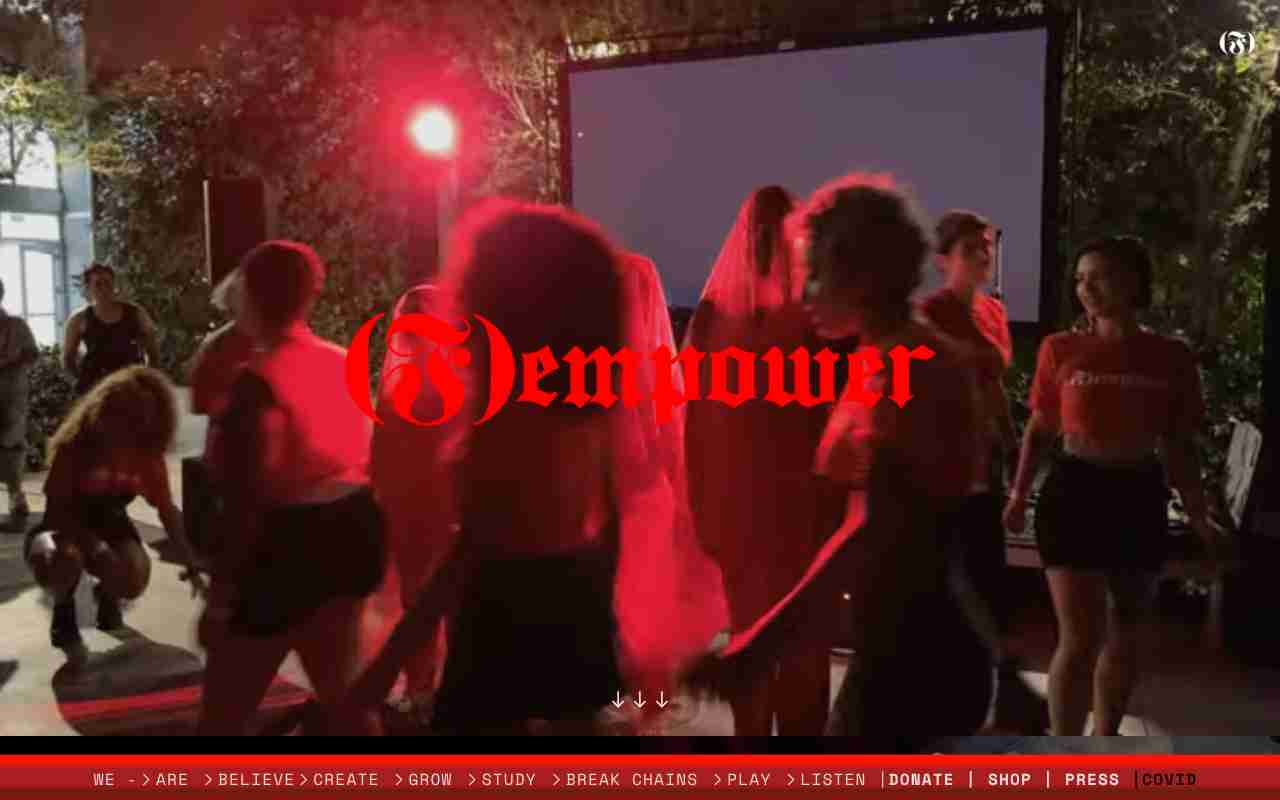 Screenshot of (F)EMPOWER website.