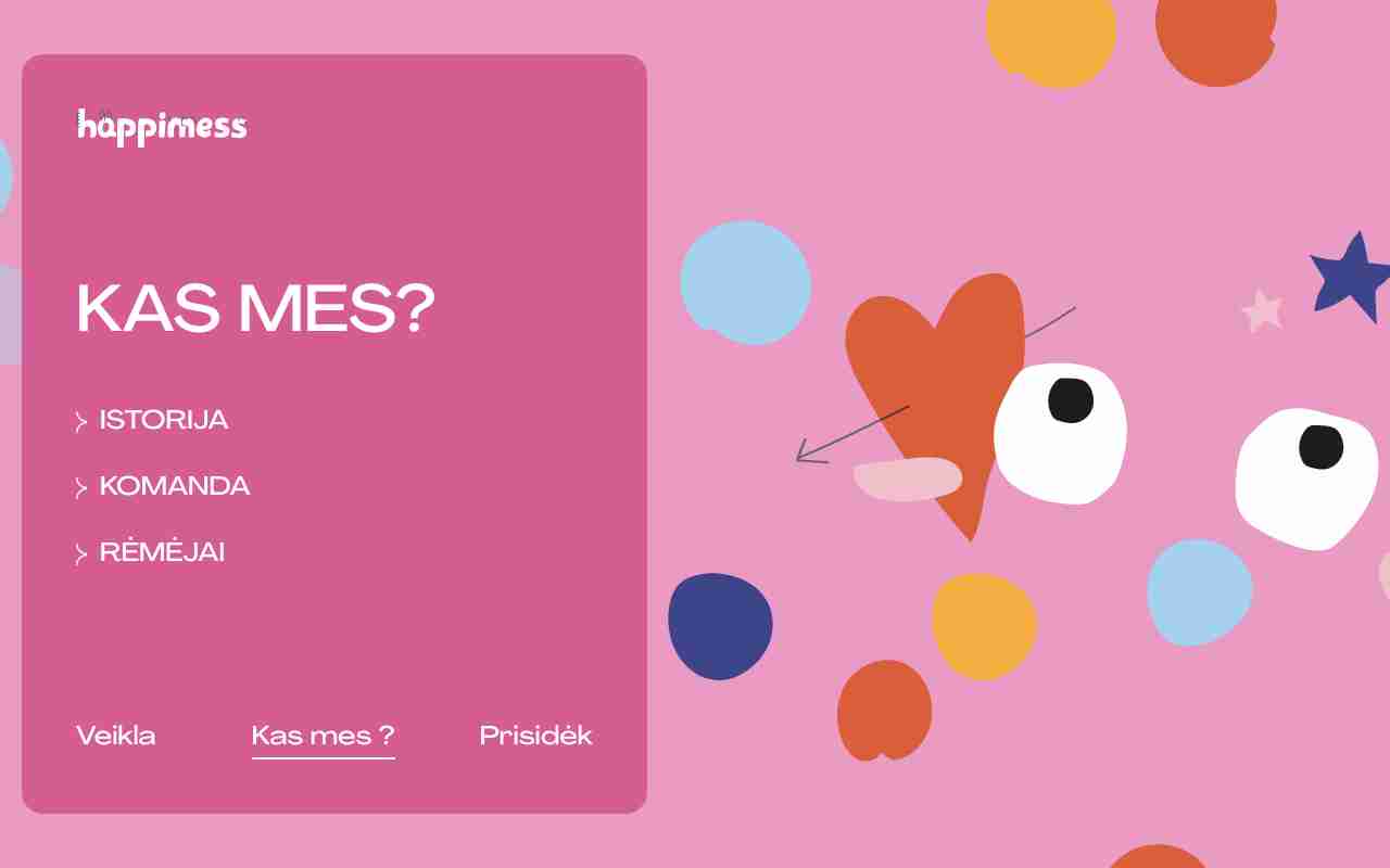 Screenshot of Happimess website.