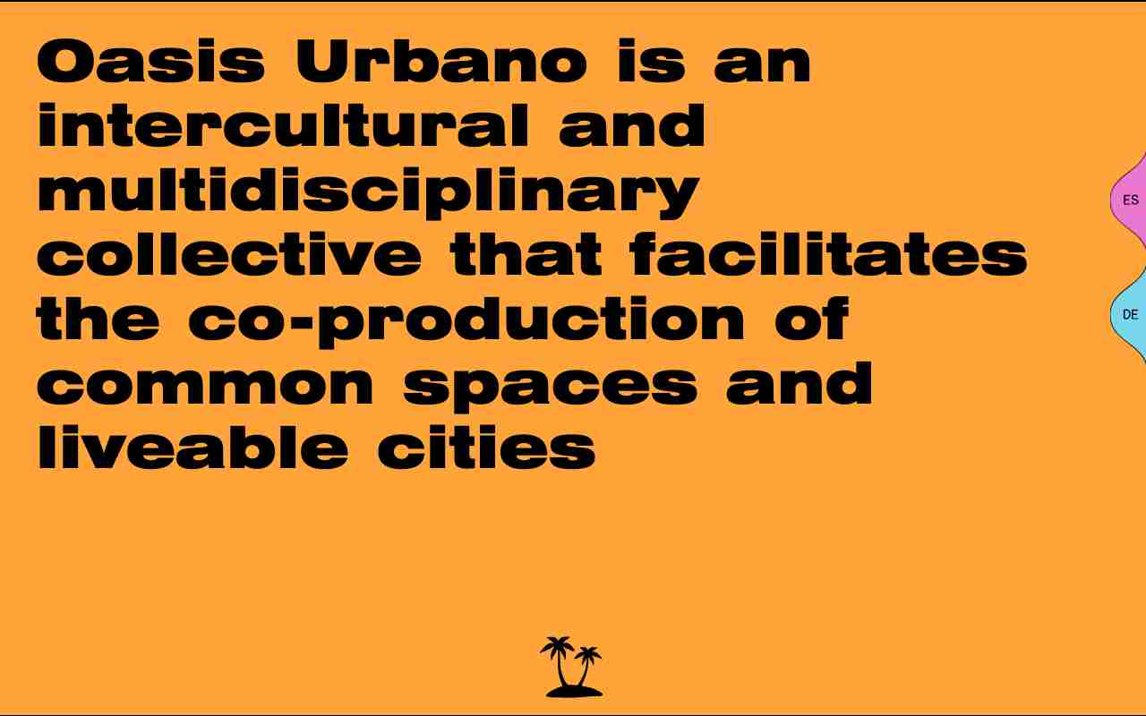 Screenshot of Oasis Urbano website.