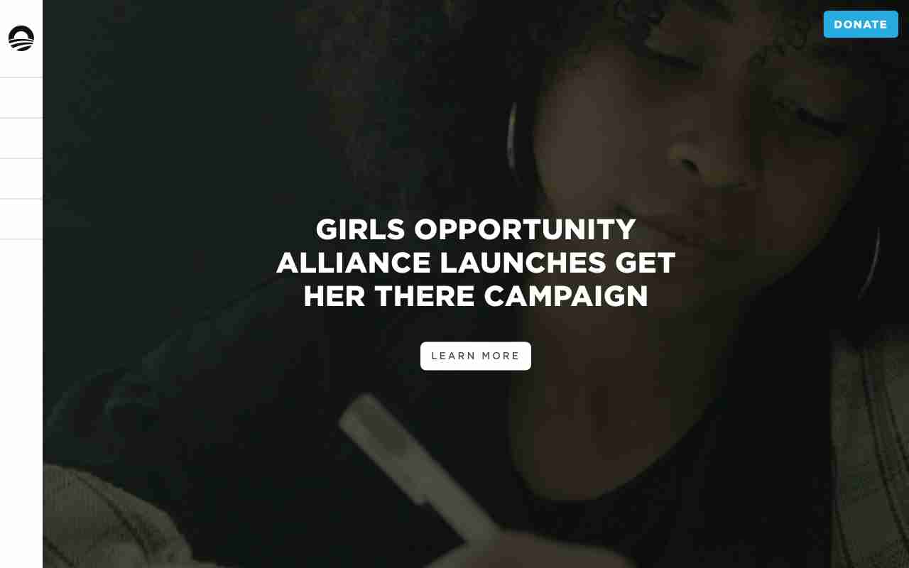 Screenshot of Obama Foundation website.