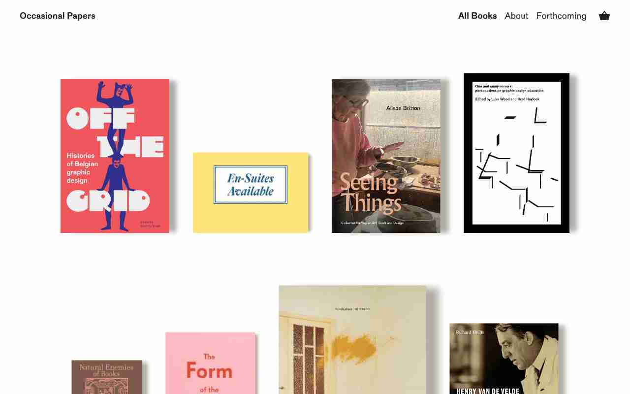 Screenshot of Occasional Papers website.