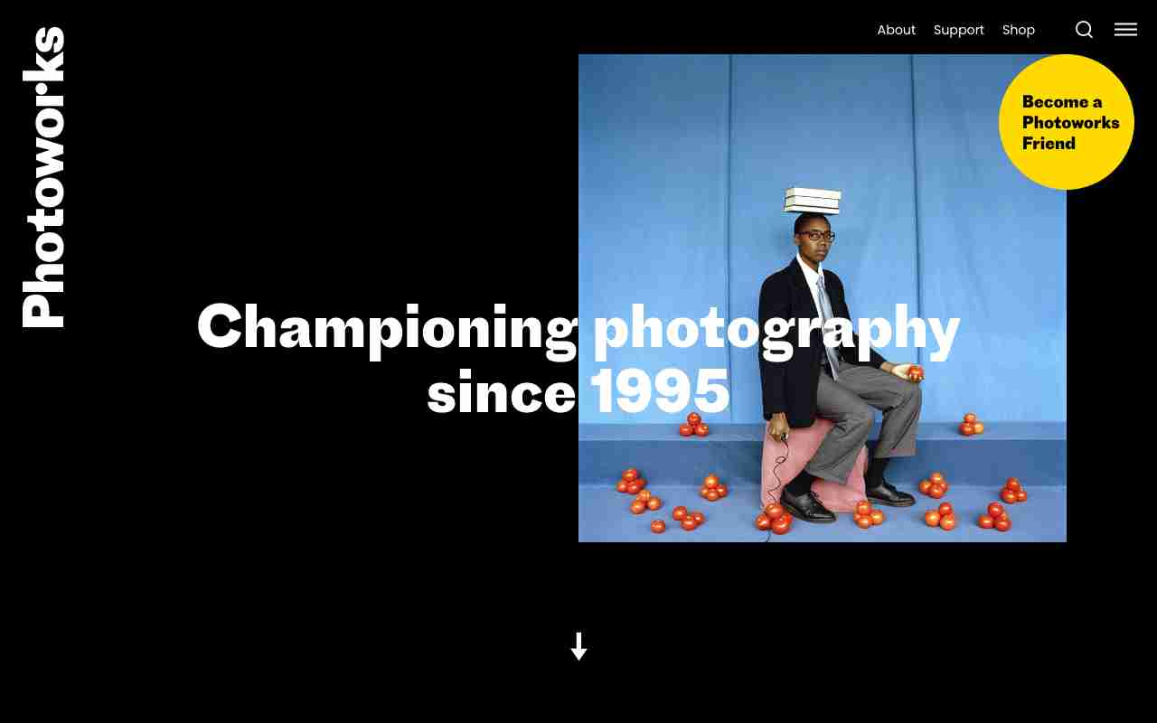 Screenshot of Photoworks UK website.