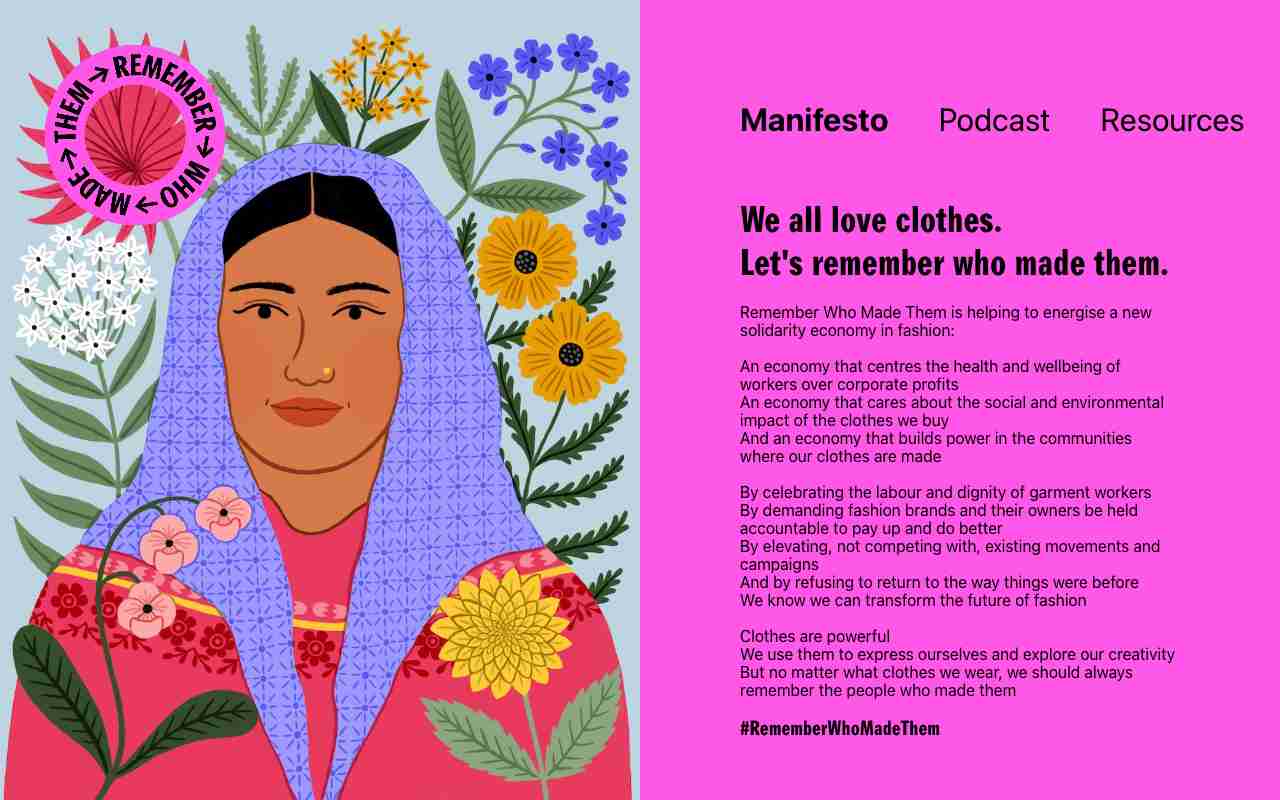 Screenshot of Remember Who Made Them website.