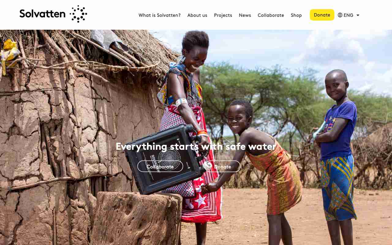 Screenshot of Sunshine Stories website.