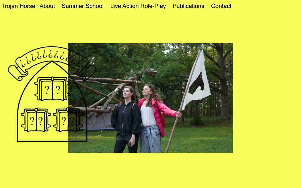 Screenshot of Trojan Horse website.