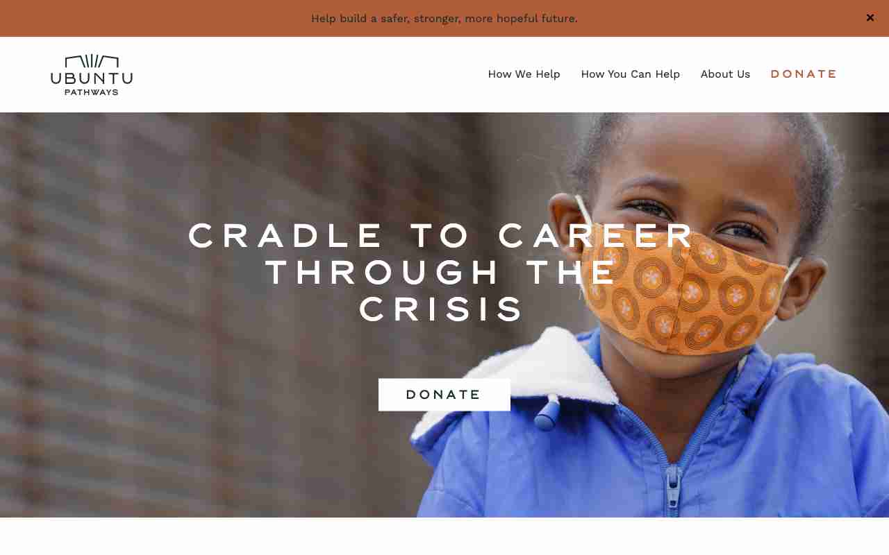 Screenshot of Ubuntu Pathways website.