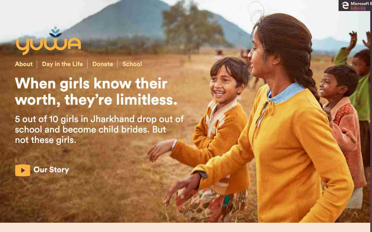 Screenshot of Yuwa website.